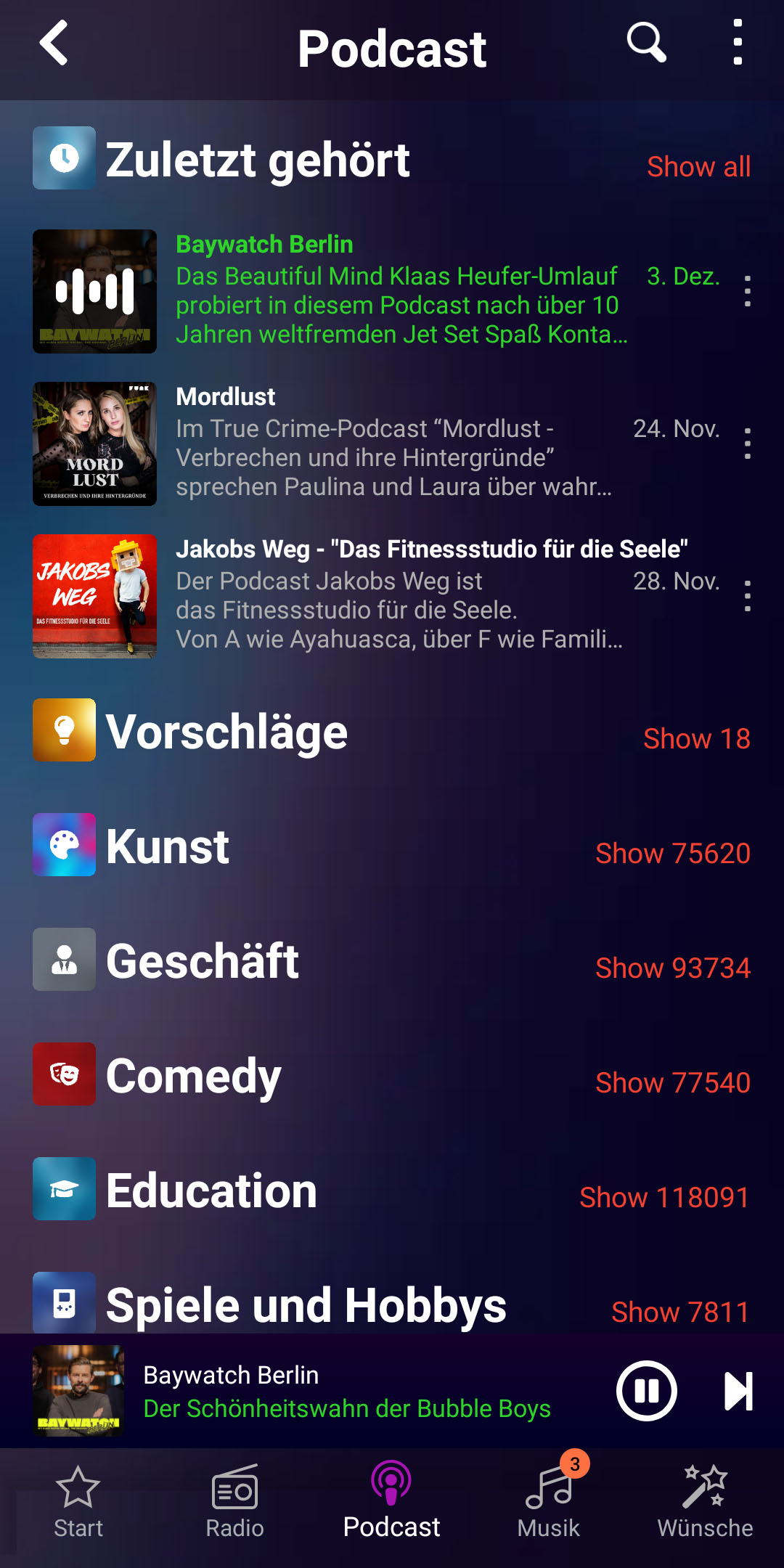 Audials Play Podcast App