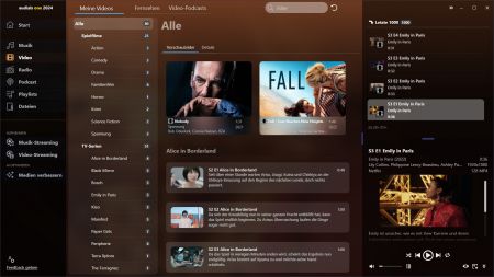 Videos verwalten in Audials