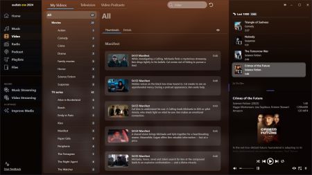Manage videos with Audials