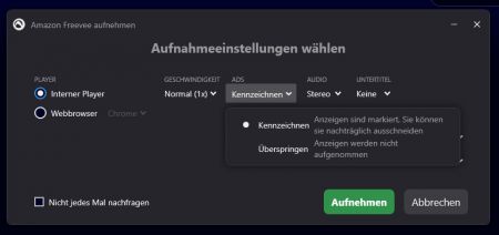 Werbung mit Audials markieren